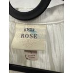 Knox Rose White Sleeveless Top Boho Tunic w/ Necklace Size 1 Summer coverup Photo 3