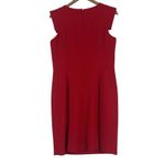 Anne Klein Sheath Dress Womens 10 Red Sleeveless Modest Classy Holiday Timeless Photo 2