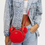 Coach Electric Red Disney X Mickey Mouse Ear Bag Photo 3
