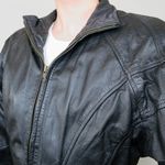 wilson's leather Vintage 90s  Black Leather Bomber Jacket Photo 8