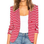 Bailey44 Revolve  Joie De Vivre Venice Stripe Double Breast Jersey Knit Jacket‎ S Photo 0