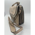 Guess  Rhinestone Logo Eco Ostrich Leather Small Bag Purse Rose And Gray Photo 12