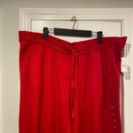 Gap NWT Size XXL Red Pull On Drawstring Elastic Waist Wide Leg Knit Lounge Pants Photo 1