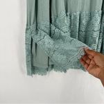 LOGO By Lori Goldstein LOGO Linens Lori Goldstein Sleeveless Aqua Teal Midi Dress Lace Hem Flowy 3X Photo 7