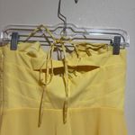 Oh Polly  Sabela Halter Neck Cut Out Flare Mini Dress Yellow Photo 11