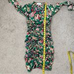 ALC Frank A.L.C. Kiki Ruched‎ Mini Dress Emerald Multi Floral XS Photo 8