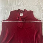 Kasper  Vibrant Red Sleeveless Blouse size L Photo 5
