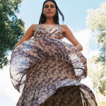 Christy Dawn  The London Dress Floral Print Tiered Maxi‎ Cottagecore Size S Photo 0