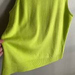 Good Clothes Neon Green Mock Neck Sweater Vest Top M Photo 2