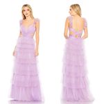 Mac Duggal 50670 Ruffle Tiered Tulle Cut-Out Gown, Lilac, Size 4 Photo 12