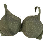 Cacique Bra 44DDD Green Lace Balconette Underwire Romantic Sexy Full Coverage Photo 0