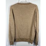 B33 J. Crew 100% cotton striped Women long sleeve sweater size large Tan Photo 7