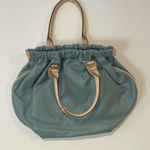 Apostrophe Satchel/Hobo Bag. Faux Pebbled Leather. Size Medium Mint Green Photo 0