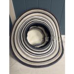 Nautica  Women's Wide Brim‎ Sun White Hat Blue  Tan Stripes OS Beach Cruise Photo 5