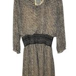 Anthropologie Vanessa Virginia Callista Brown Black Long Sleeve Dress Large Photo 2