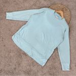 Aerie Women’s Oversized Summery Light Weight Crewneck Sweatshirt in Light Blue S Photo 0