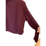 Sweaty Betty Women Small Cropped Pullover Knit Burgundy Textured Sweater Top Photo 14