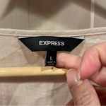 EXPRESS Cute pink blush shimmer ruffle collar sleeveless scoop neck flowy top Photo 2