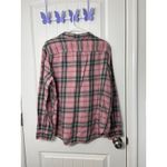 CHAPS EUC  women's green pink soft plaid button front flannel shirt cotton XL Photo 4
