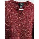 Requirements Vintage 90s Red Marled Knit Cardigan Button Front Boucle Wool Blend Texture L Photo 3