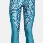 Under Armour NWT Women's HeatGear® Armour Printed Ankle Leggings Teal, 1362275 Photo 2