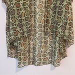 Honeyme  Curvy Snake Print Chiffon Cardigan Wrap Longline Open Front Size Large Photo 6