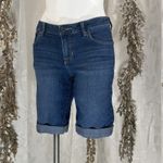 Apt. 9  Women’s Size 6 Bermuda Jean‎ Shorts Dark Wash Stretch Cuffed Denim Photo 4