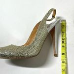 Badgley Mischka  Kiss Kiss Gold Metallic Slingback Heels Size 7.5 Photo 4