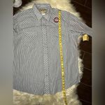 Wrangler  silver striped pearl snap button down sz XL Photo 6