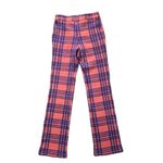 Cynthia Rowley Lincoln Orange Blue Knit Plaid Pants Womens Size 6 Photo 1