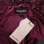 Retrofête Retrofete Mertzi Sequin Dress in Purple Size Small Mini Long Sleeve NWT Photo 7