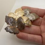 Pretty Metal Enamel Brooch Pin Leaves Autumn Fall Leaf Photo 1