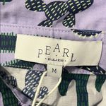 Pearl By Lela Rose Cactus Cotton Full Sleeve Shirt Size Medium NWT Purple Photo 9