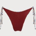 BERLOOK Burgundy Reversible Halter Triangle Bikini SET Red Size L Photo 8