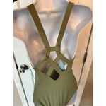 Athleta  Palm One-piece Swimsuit NEW Size Small Olive Green Photo 3