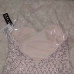 XScape White Gray Pearl Embellished Mermaid Dress Gown Photo 4