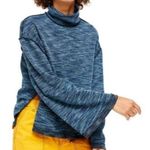 We The Free Free People FP Sunny Days Oversized Knit Sweater Blue Small S Photo 2