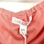 Lauren Conrad Sz XXL Blouse Pink Button Front Cold Shoulder Cute Preppy Boho NWT Photo 2