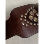 Guess  women’s watch silver tone 22mm quartz rhinestones wide leather running Photo 6