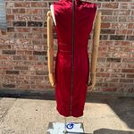 Bebe  Crimson Satin VTG Y2K V-Neck Midi Dress / 6 / Like New Photo 7