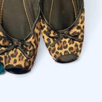 Sam & Libby Animal Print Flats with Bow open toe Ssm Libby 6 1/2 Photo 1