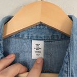 H&M &Denim Denim Button Down Long Sleeve Shirt Blouse Casual 8 Medium Photo 1