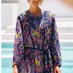  Purple Paisley Bohemian Cover-Up By Anthropologie Swimwear Size M Photo 5
