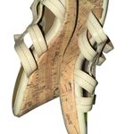 Women’s summer Cream wedge Sandals size 8, Euro Soft Photo 2