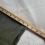 Denim & Co. Women's Green Denim Button Up Size Medium Mock Neck Short Sleeve Top Photo 4