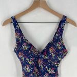 Boden Slimming One Piece‎ Blue Multicolor Floral Print Swimsuit Size 4 Photo 1