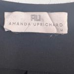 Amanda Uprichard  Silk Cold Shoulder Black Midi Dress Photo 3