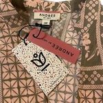 Andree by Unit Andrew By Unit Womens Printed Batwing Tunic Pink Size SM NWT Boho Coastal Flowy Photo 1