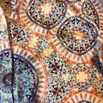 Chico's  No Iron Geometric Print Button Down Shirt Womens Size 1 (M) Photo 2