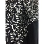Loft Ann Taylor Sleeveless Romper Size 6 Tie Wrap Black & White Leaf Print Photo 7